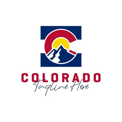 colorado mountain illustration logo with letter C 7938493 Vector Art at ...