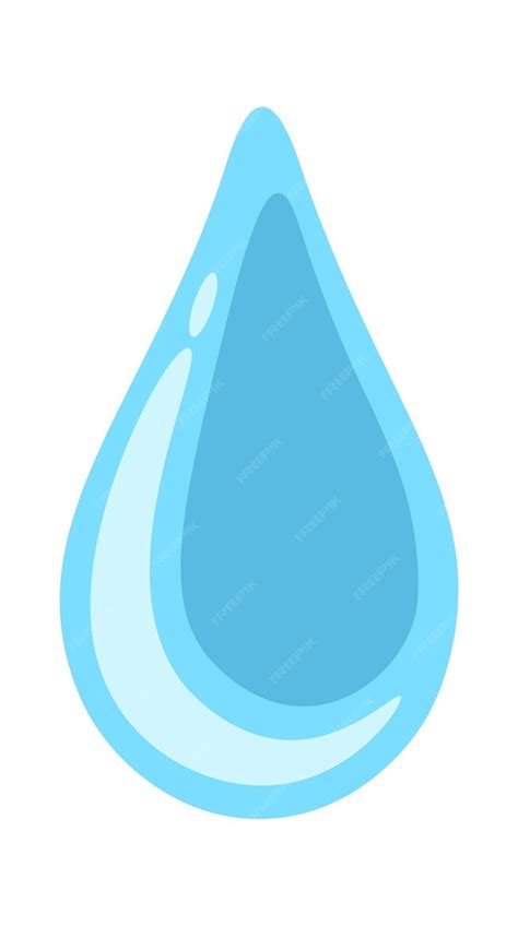 Ilustración De Vector De Icono De Gota De Agua Vector Premium