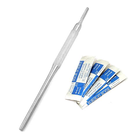 Round Scalpel Handle 3 Stainless Steel5 Sterile Blades 12 Science