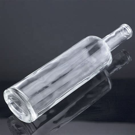 Oval Shape Super Flint Glass Bottle 500 Ml Whiskey Cork Bottle With Matte Finish High Quality