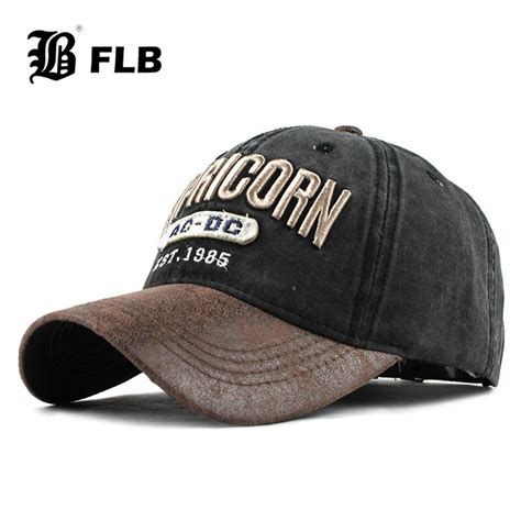 Flb Baseball Caps For Men Denim Streetwear Women Dad Hat Snapback