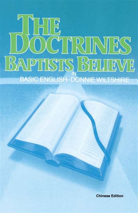 The Doctrines Baptist Believe Chinese Lifeway