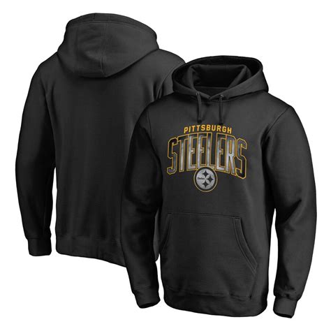 Nfl Pro Line By Fanatics Branded Pittsburgh Steelers Black Arch Smoke Pullover Hoodie