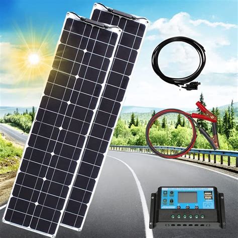 Solar Panel 2Pcs 200W Solar Panel Kit 12V 400W Monocrystalline Semi