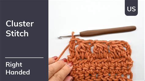 How To Crochet A Us Cluster Stitch Cl Right Handed Youtube