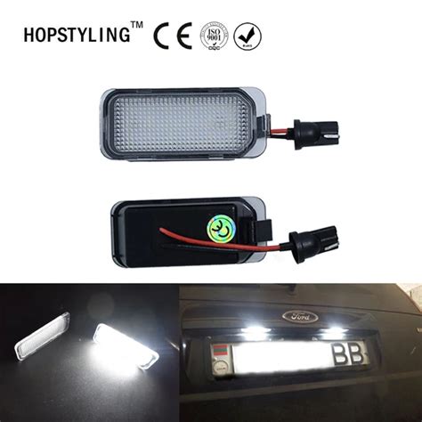 Car Styling 2x Error Free Led Rear License Plate Light For Ford Fiesta