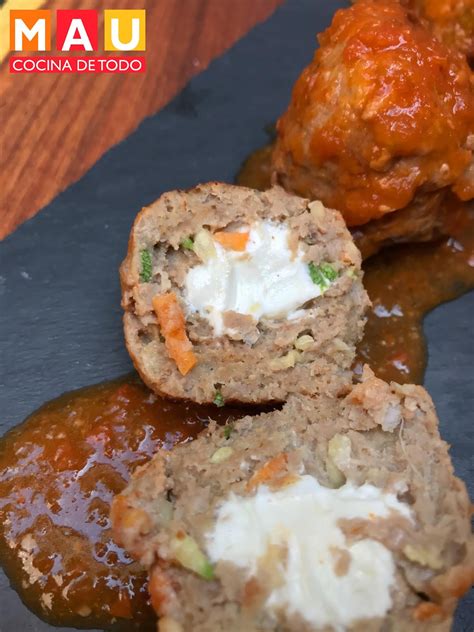 Alb Ndigas Rellenas De Queso Crema En Salsa De Chipotle Mau Cocina De