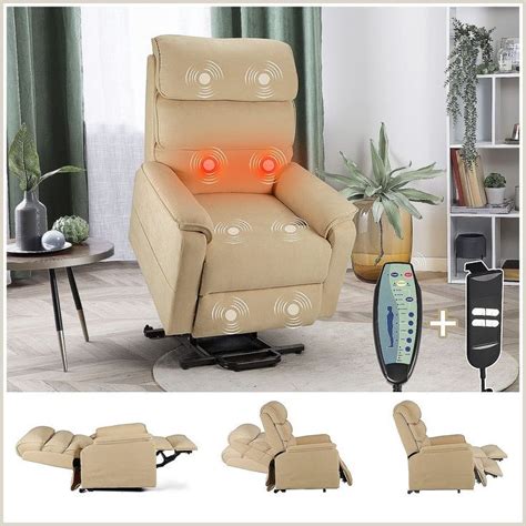 Yodolla Electric Dual Motor Power Recliner Lift Chair Microfiber Lift Recliner For Elderly Heat