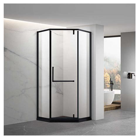 Угловые решетчатые душевые двери в форме ромба, бескаркасные 8 мм ...