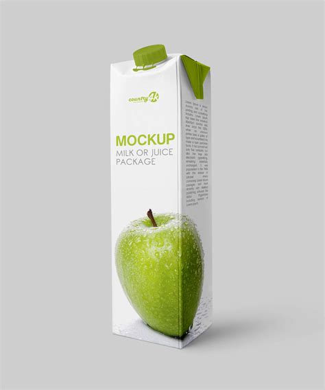 Free Carton Juice Mockup (PSD)