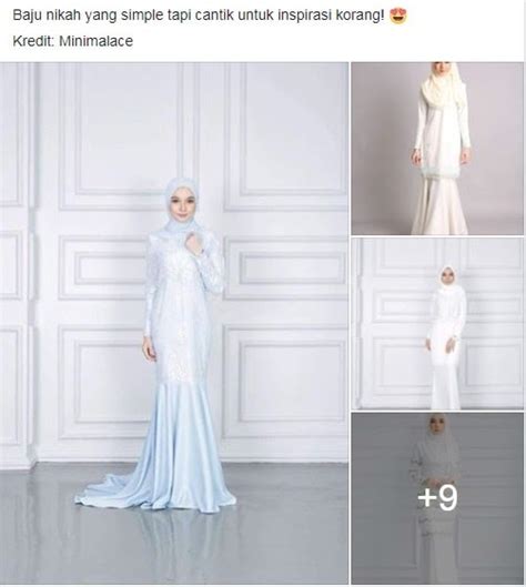 Perempuan Baju Nikah Simple Tapi Cantik Gaun Pengantin Muslimah