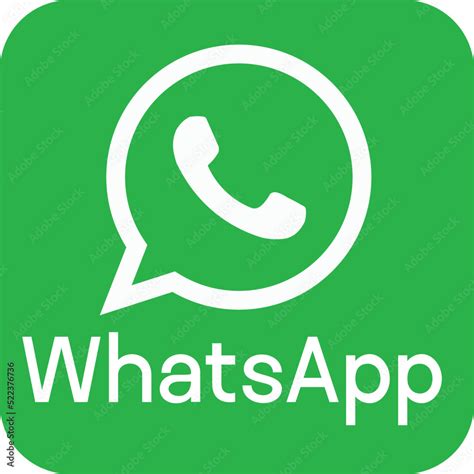 Vetor De Logo Whatsapp Básico Em Verde E Branco Com Nome Do Stock