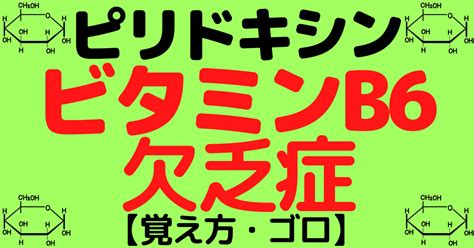 ビタミンb6欠乏症・ピリドキシンの覚え方・ゴロ【cbt国試対策】 ゴロゴロ医学