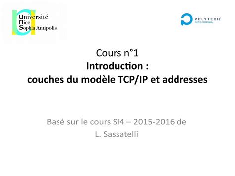 Pdf Introduction Couches Du Mod Le Tcp Ip Et Addresseslopezpac