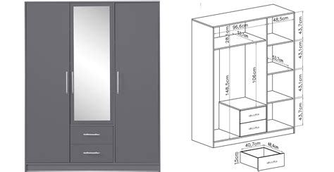 Szafa Trzydrzwiowa Smart Srl Z Lustrem P Kami Dr Kiem Garderoba