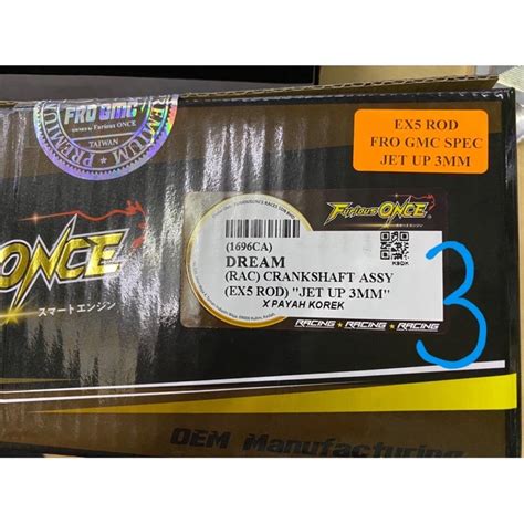 New Product FURIOUS ONCE RACING CRANKSHAFT TAMBAH BERAT CLASS 1