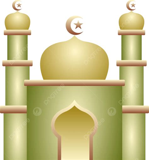 Mesquita De Ouro Verde Vetor Png Mesquita Islamismo Ramadã Imagem