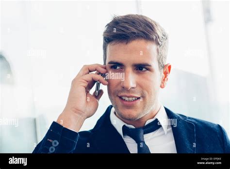 Businessman Using A Mobile Phone Stock Photo Alamy