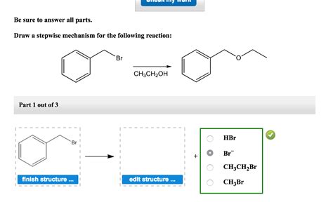 Draw The Mechanism For The Following Reaction