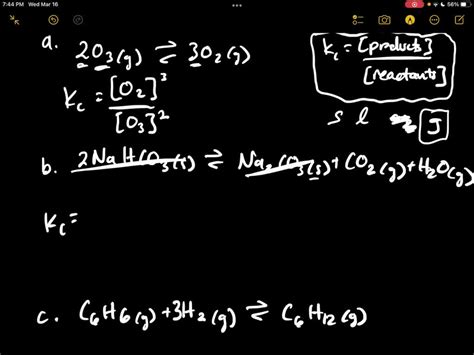 Solved Escriba La Expresi N De La Constante De Equilibrio Para Cada