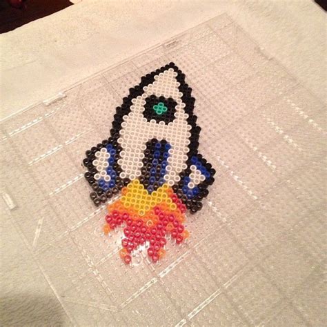 Rocket Perler Beads By Dhop87 Perler Bead 8 Bit Art Pinterest