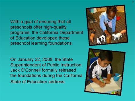 1 California Preschool Learning Foundations 2 Outcomes Increase