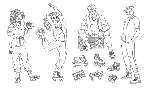 1980s Coloring Pages Free And Fun Retro Printable Coloring Pages Of The