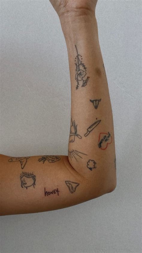 Simplistic Sticker Sleeve Tattoo