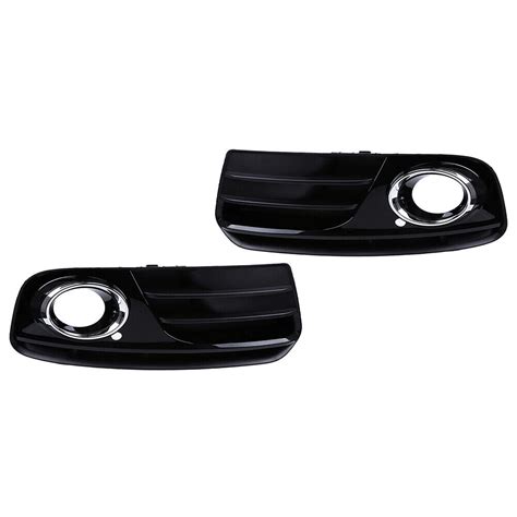 Pair Abs Front Bumper Fog Light Grill Grille Cover Trim For Audi Q