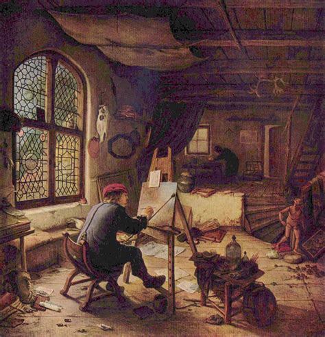 The Painter In His Workshop Painting Ostade Adriaen Van Oil Paintings