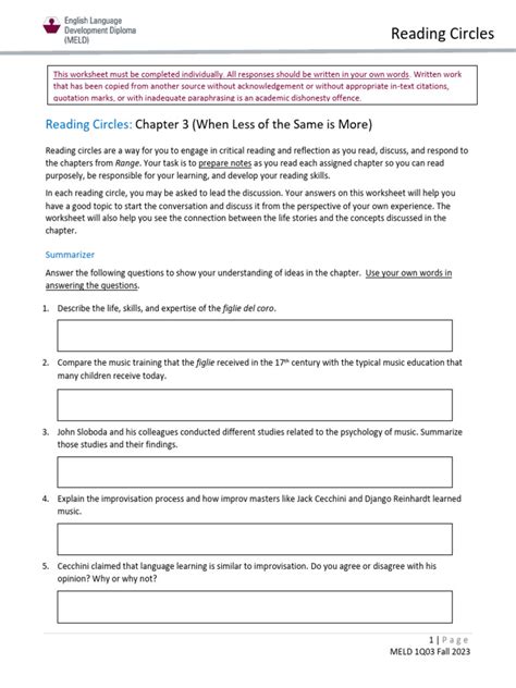 Chapter 3 Reading Circle Worksheet Download Free Pdf Creativity