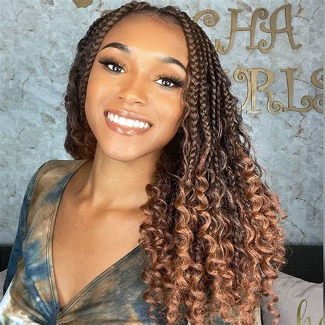 Prices May Vary 1、hair Materal：wodun 14inch Boho Goddess Box Braids Crochet Hair Box Braids