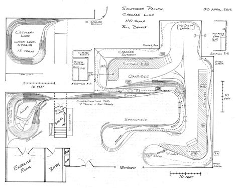 Southern Pacific Cascade Line Track Plan