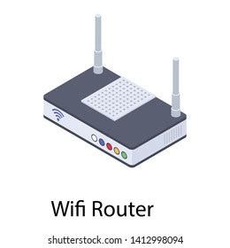 Wifi Router Vector Isometric Design Stock Vector Royalty Free