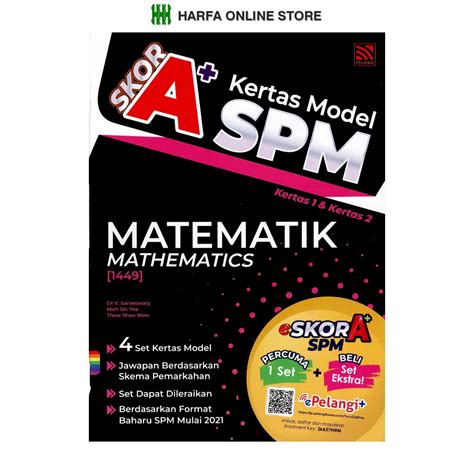 Buku Latihan Skor A Kertas Model Spm Matematik Mathematics Kertas