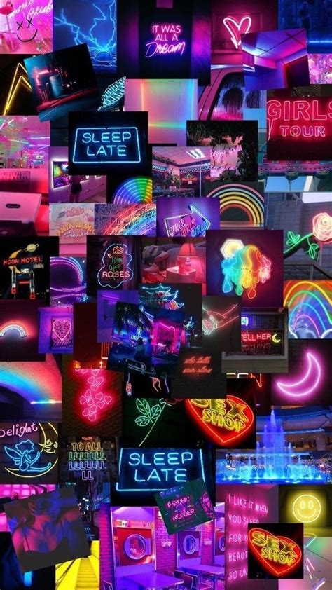 Rainbow Neon Aesthetic Wallpapers Top Free Rainbow Neon Aesthetic Backgrounds Wallpaperaccess