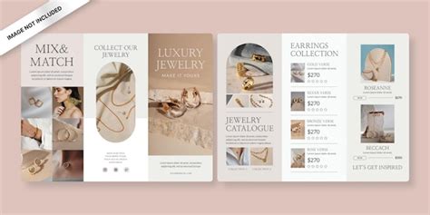 Premium Vector Jewelry Store Trifold Brochure Template