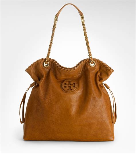 Lyst Tory Burch Marion Tote In Brown