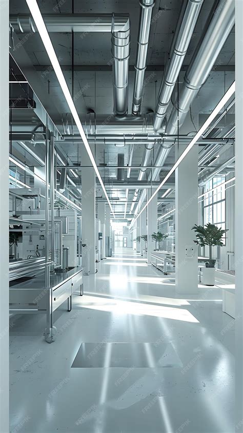 Premium Photo | Modern factory building interior design with pipes and ...