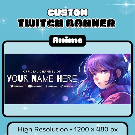 Anime Profile Twitch Etsy