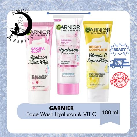 Jual [shopee Live] Garnier Sakura Glow Hyaluron 100 Ml Face Wash