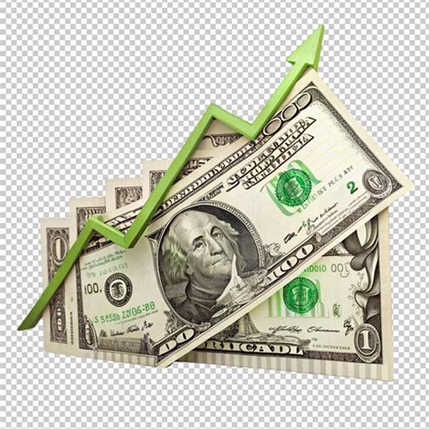 Dollar Banknote Rising Graph Premium AI Generated PSD