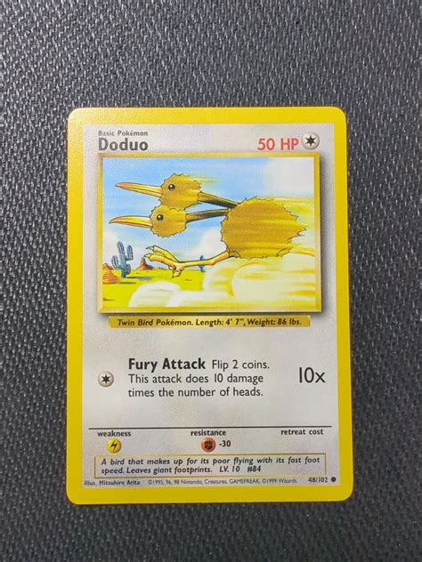 Pokémon TCG Doduo Base Set 48 102 Unlimited Common Mitsuhiro Arita eBay