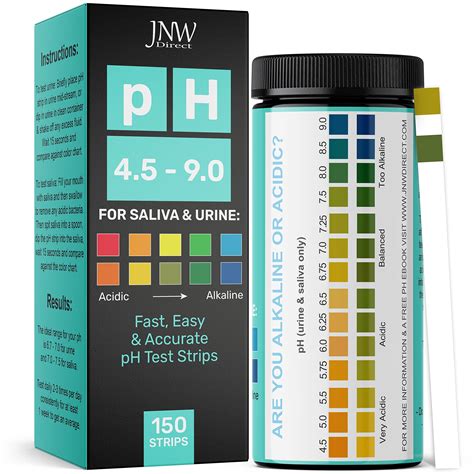 Jnw Direct Ph Strips Quick And Easy Saliva And Urine Testing Kit 150