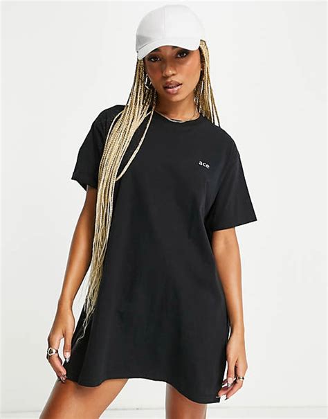 Night Addict Ace Oversized T Shirtjurk In Zwart Asos