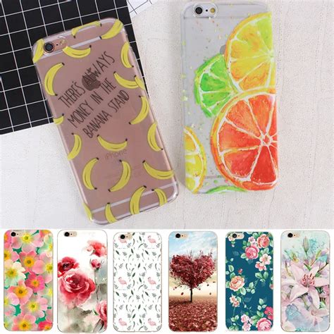 Fashion Flower Patterned Phone Cases For Iphone Plus Soft Silicone