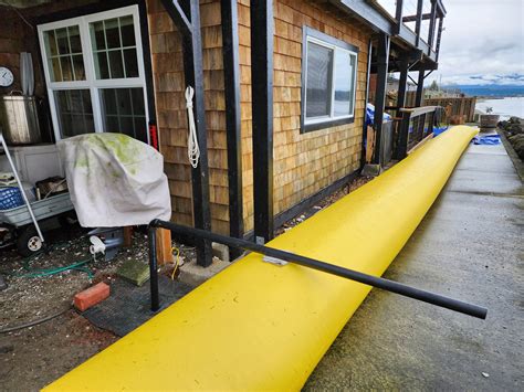 Water Filled Flood Barrier Tubes Garrison Flood Control — Garrison