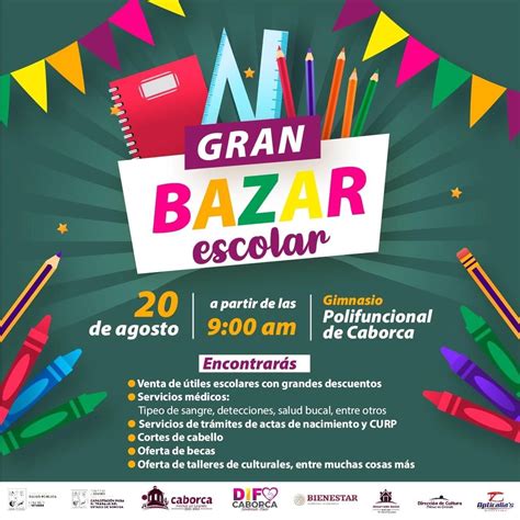 Llevar A Cabo Dif Bazar Escolar Donde Ofrecer Tiles Escolares Con