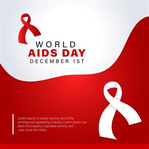 Premium Vector World Aids Day Poster Vector Illustration For Social Media