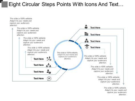 Eight Circular Steps Points With Icons And Text Holders Powerpoint